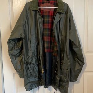 Vintage Woolrich Men’s Flannel Lined Rain Jacket